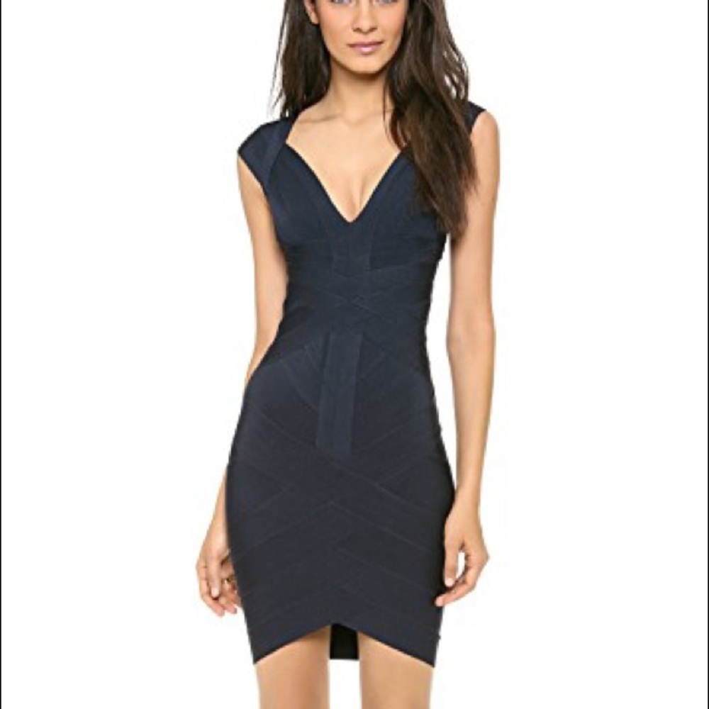 Herve Leger “Kate” Black Bandage Dress Size S 4/6